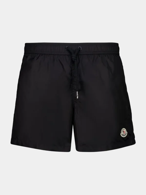 Black Nylon Swim Shorts sold by Fashion Clinic