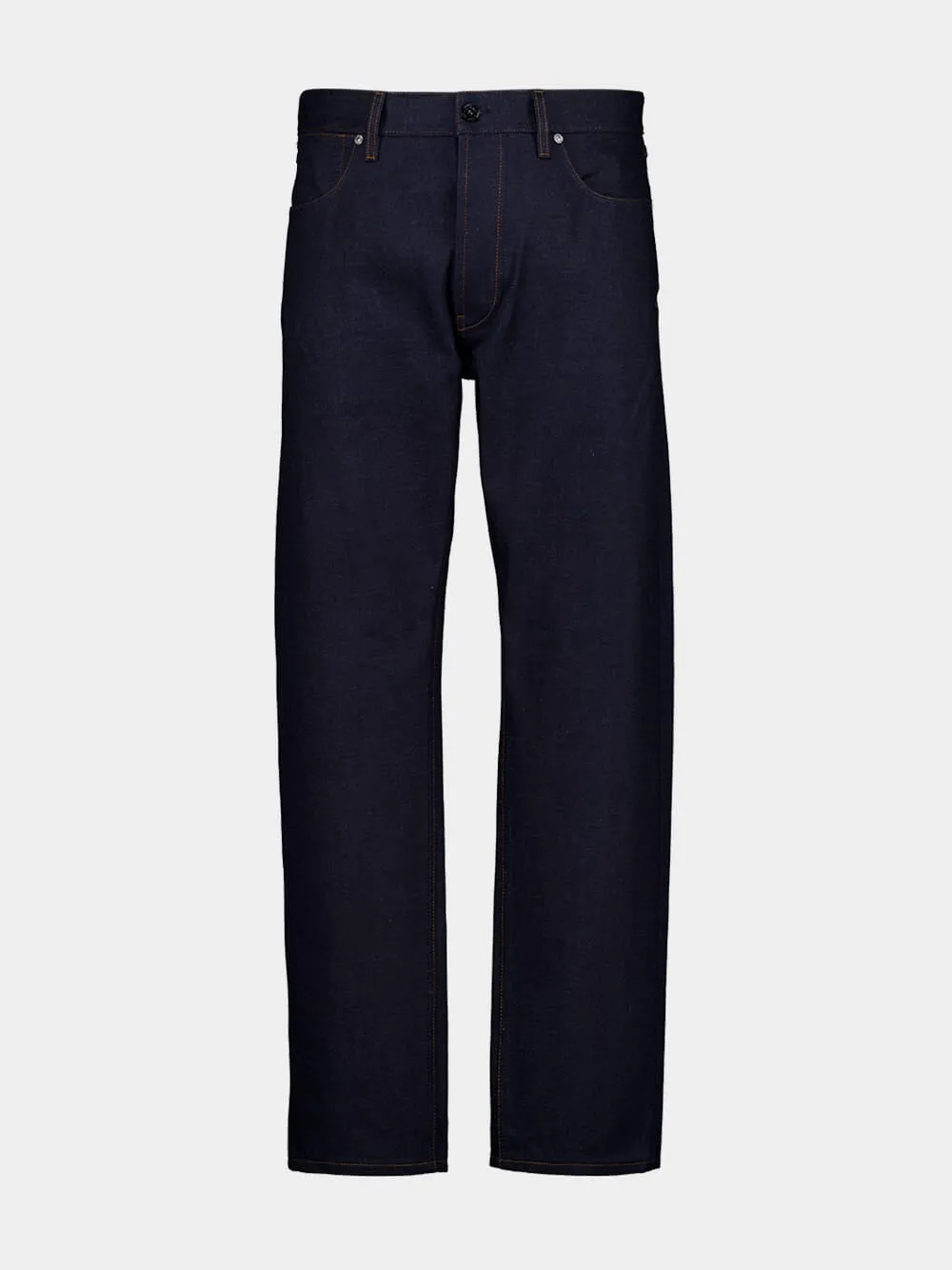 Blue Raw Cotton Trousers sold by Fashion Clinic