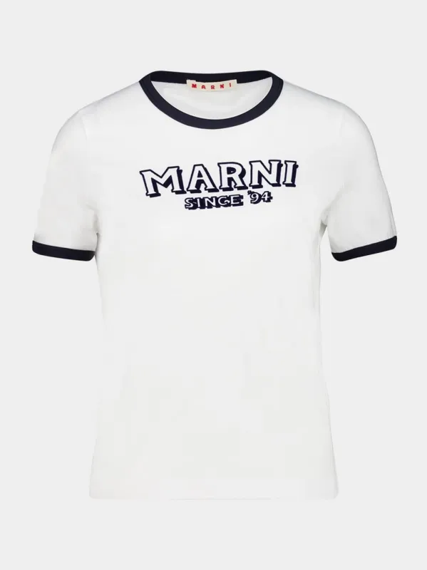 Lilywhite Cotton T-Shirt with Contrast Trims sold by Fashion Clinic