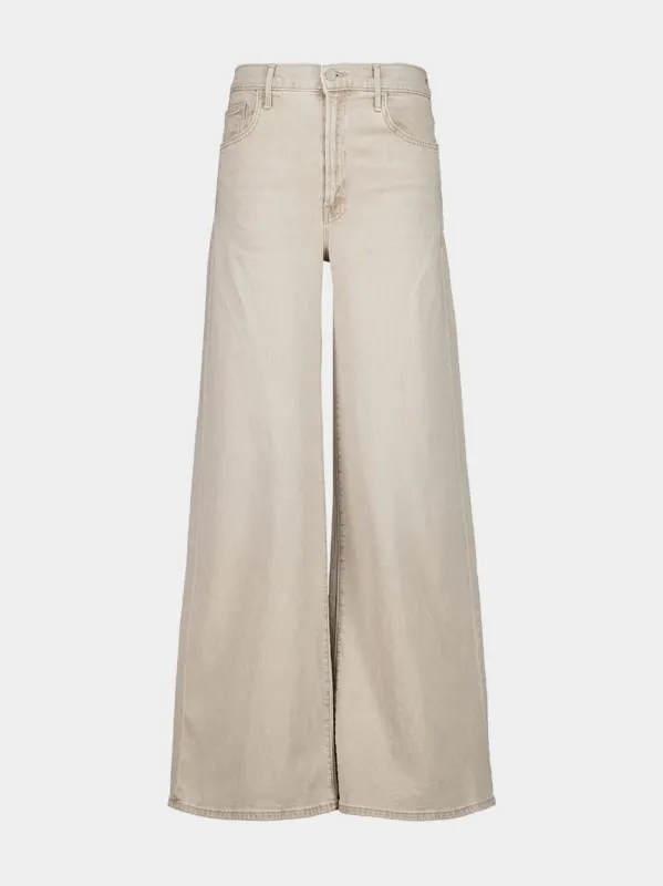 Beige Wide-Leg Cotton Jeans sold by Fashion Clinic