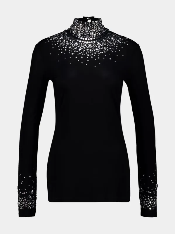 Black Second-Skin Jersey Top sold by Fashion Clinic