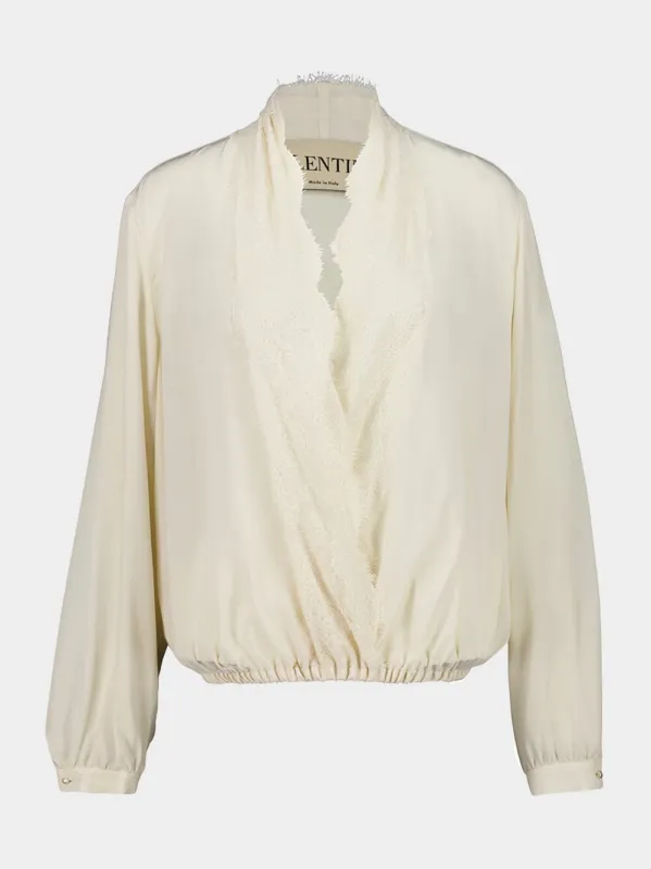 Vanilla Silk Long-Sleeve Top sold by Fashion Clinic