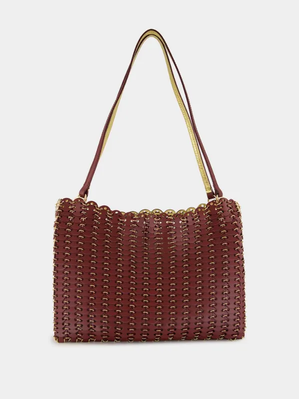 Bordeaux and Gold 1969 Reversible Flip Bag in Leather sold by Fashion Clinic