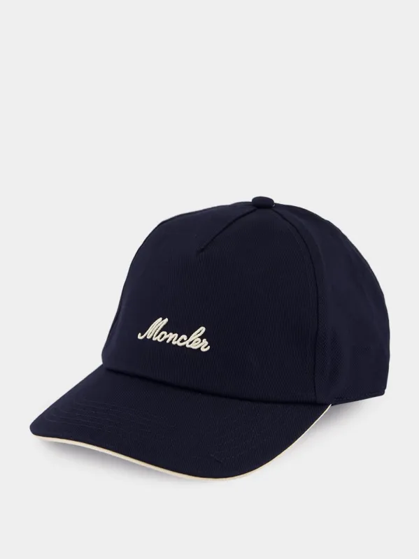 Blue Logo Cotton Baseball Cap sold by Fashion Clinic