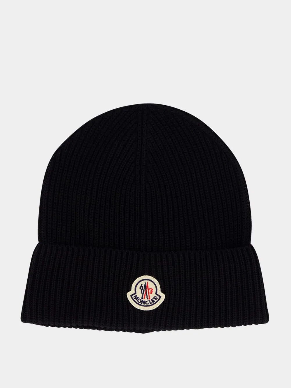 Black Logo Cotton Beanie sold by Fashion Clinic product image thumbnail 2