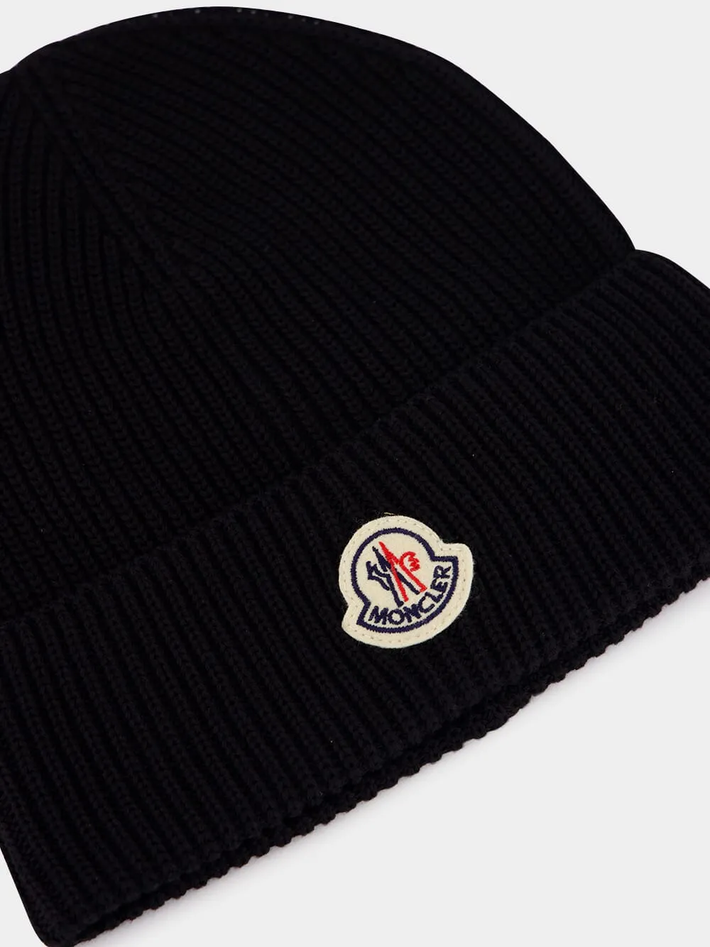 Black Logo Cotton Beanie sold by Fashion Clinic product image thumbnail 4