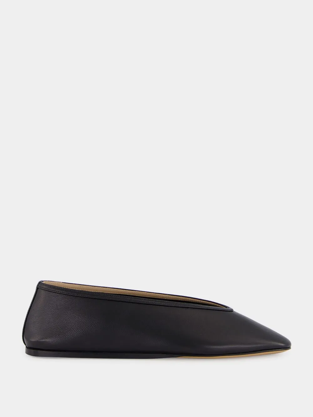 Black Luna Leather Slipper sold by Fashion Clinic