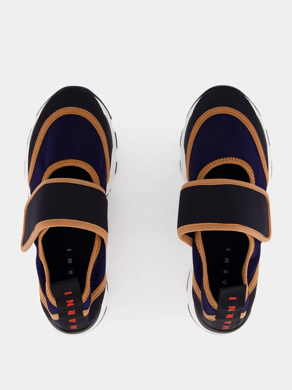 Deep Blue and Black Mary Jane Running Sneaker sold by Fashion Clinic product image thumbnail 4