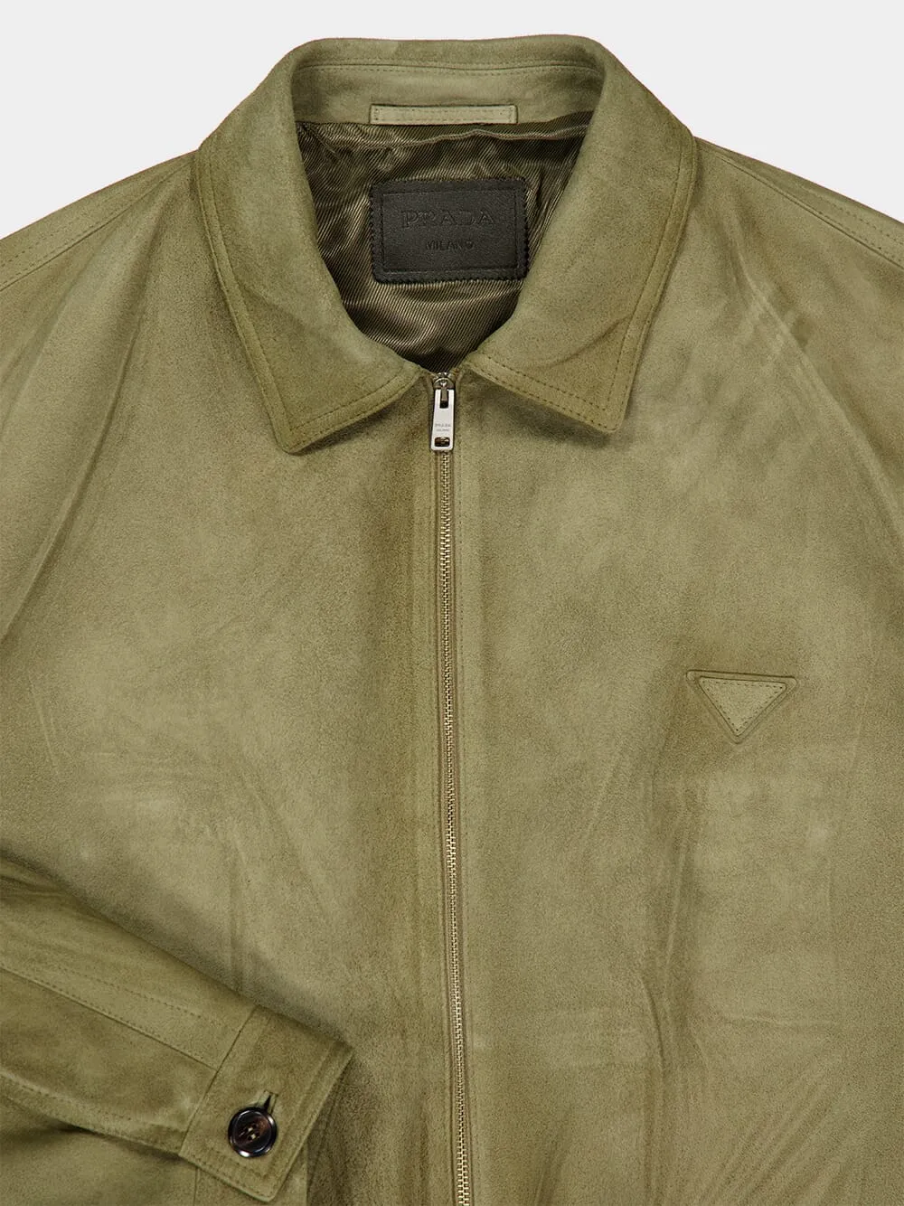 Salvia Green Leather Jacket sold by Fashion Clinic product image thumbnail 3