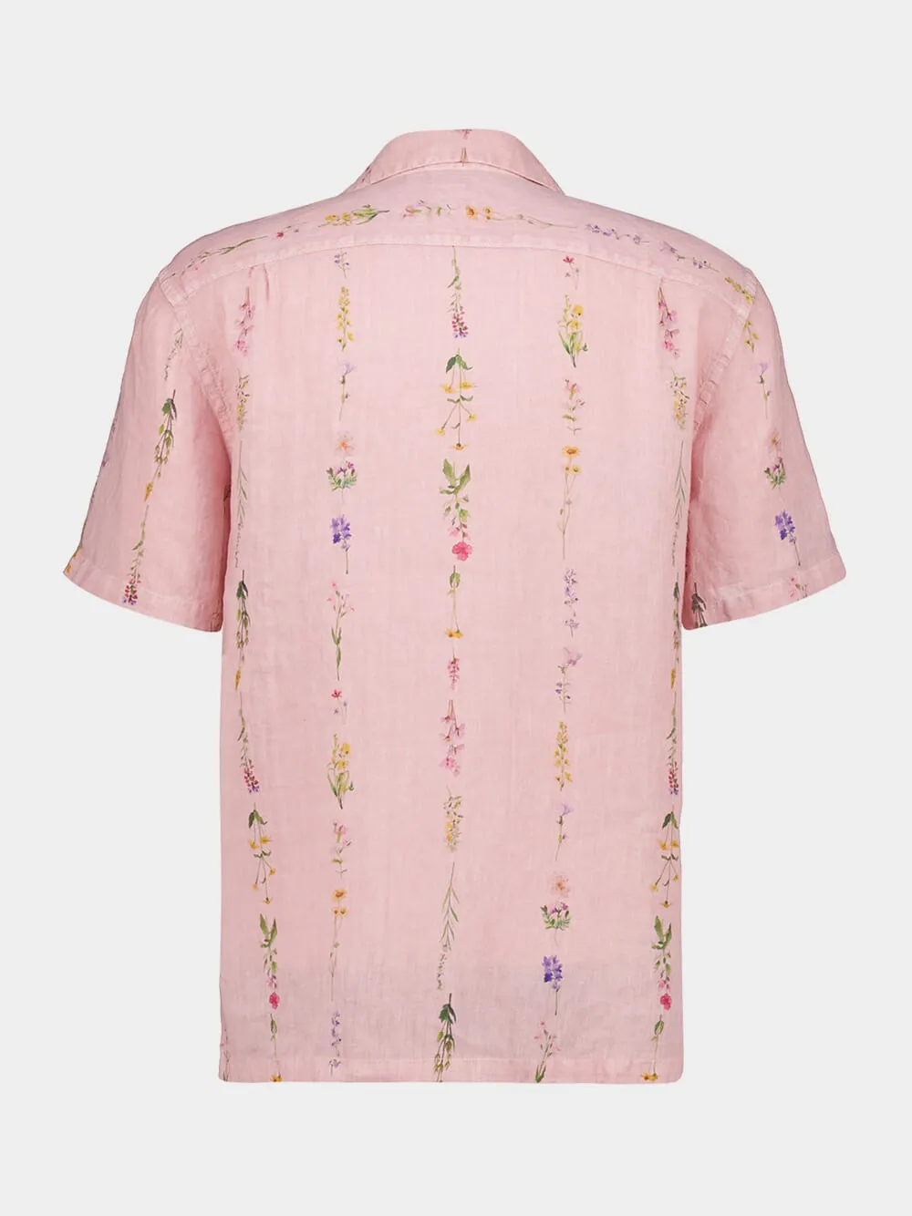 Bouquet Pink Floral Linen Shirt sold by Fashion Clinic product image thumbnail 2