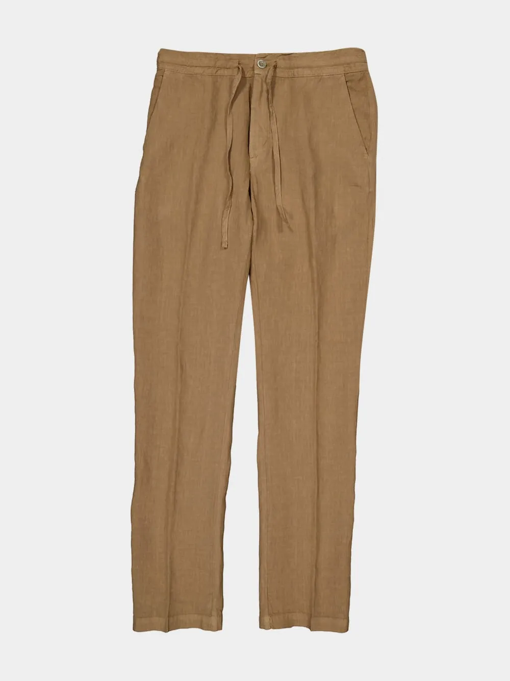 Savana Beige Linen Drawstring Trousers sold by Fashion Clinic product image thumbnail 5