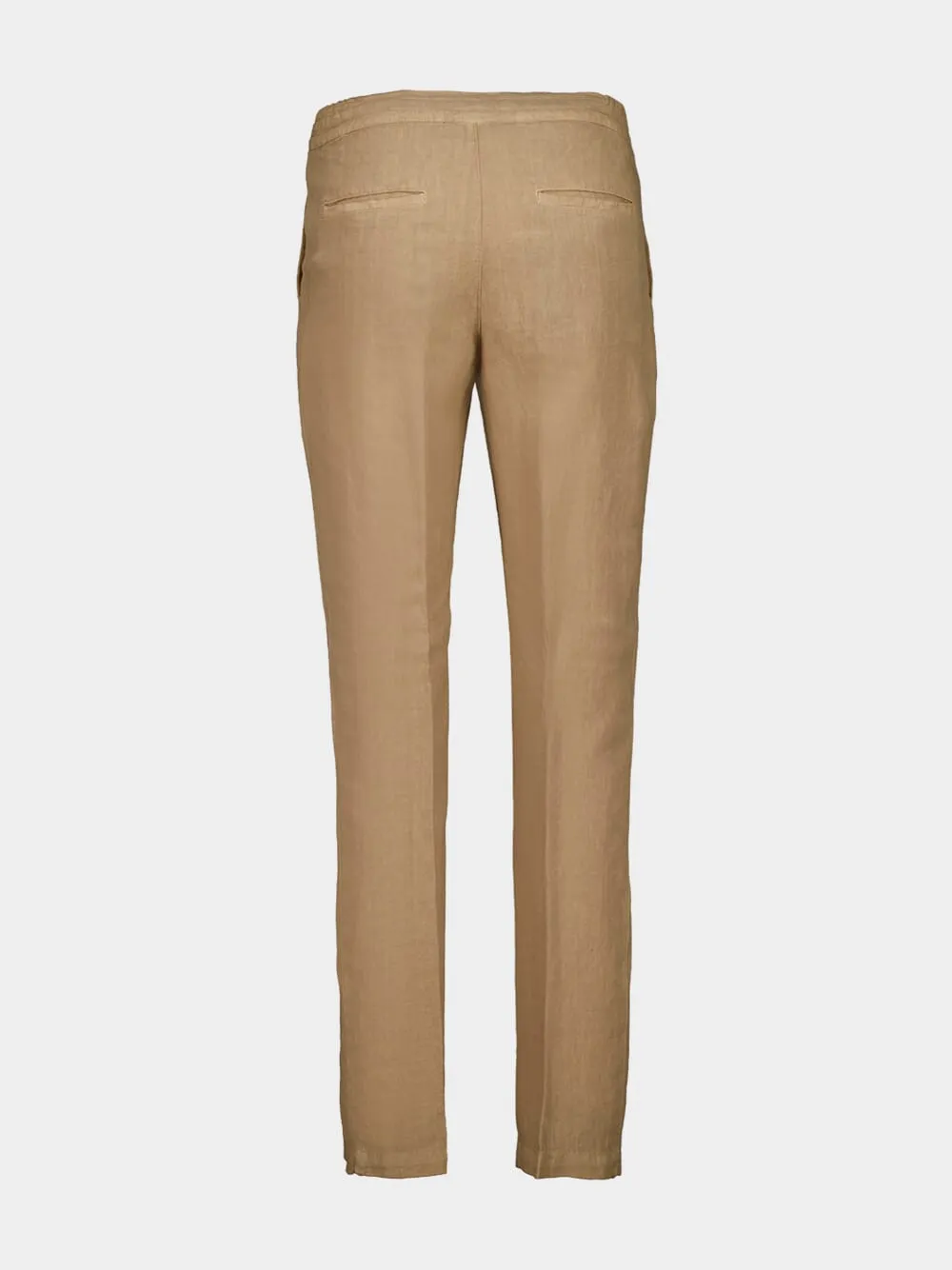 Savana Beige Linen Drawstring Trousers sold by Fashion Clinic product image thumbnail 2