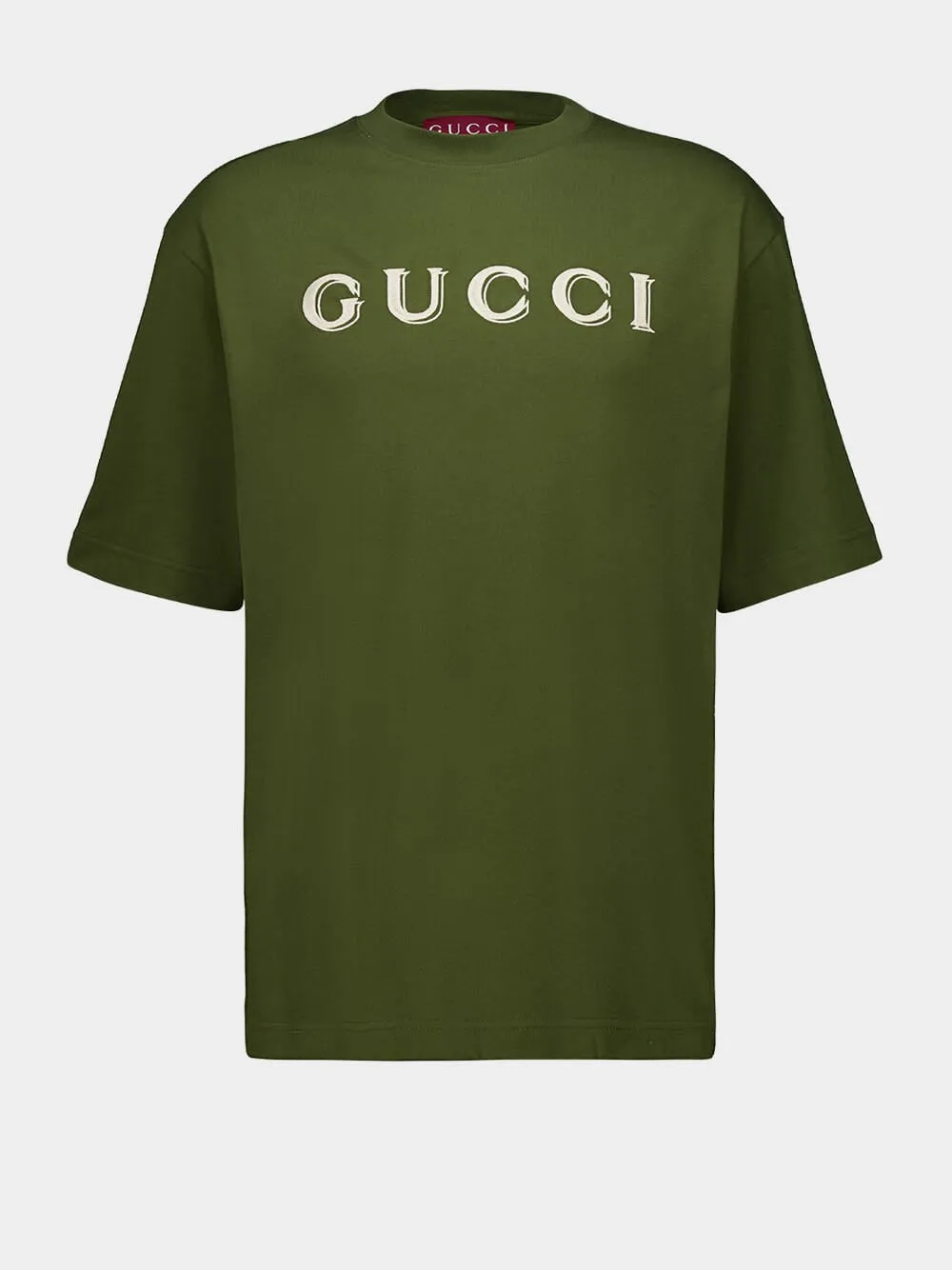 Forest Green Cotton Jersey T-Shirt with Embroidery sold by Fashion Clinic