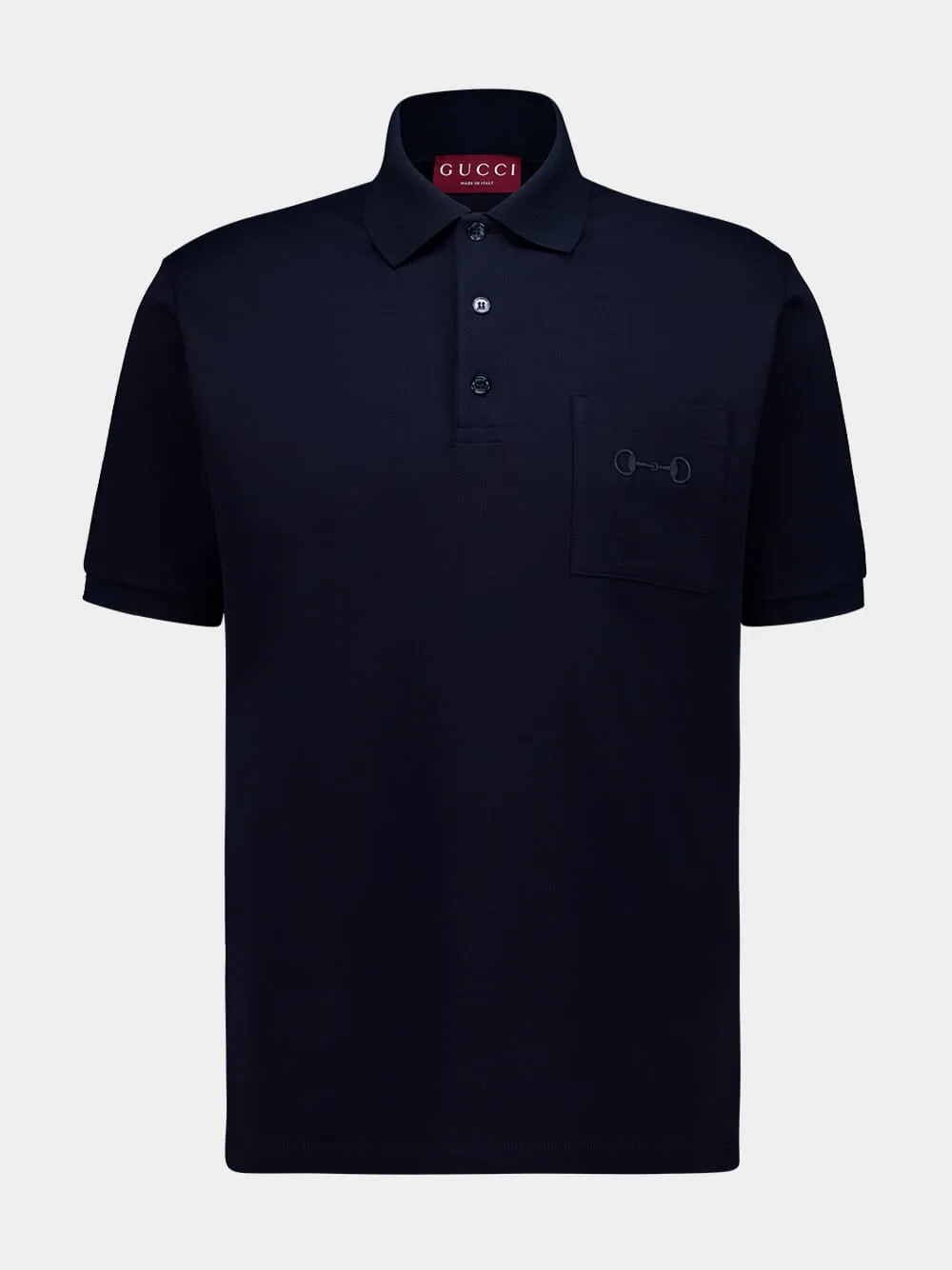 Night Blue Cotton Polo Shirt sold by Fashion Clinic