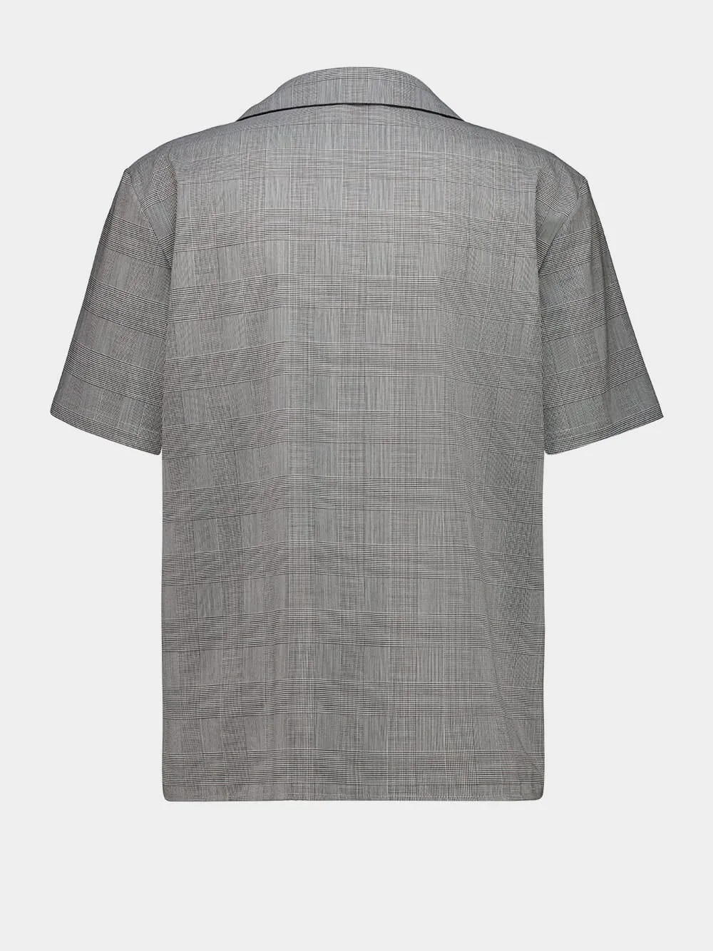 Black Short-Sleeved Prince of Wales Pyjama Shirt sold by Fashion Clinic product image thumbnail 3