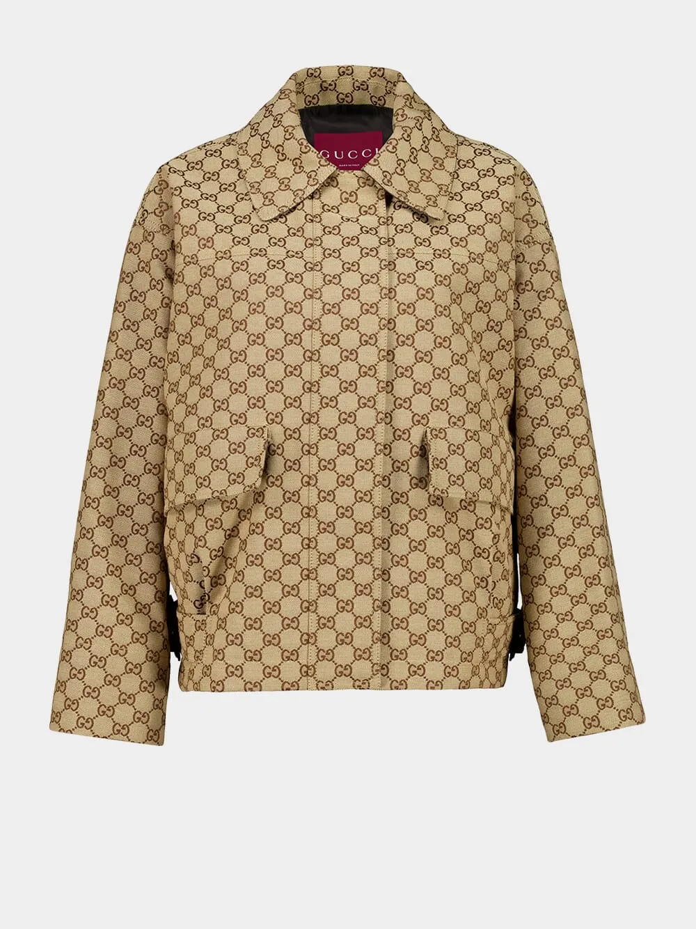 Camel and Ebony GG Cotton Jacket sold by Fashion Clinic