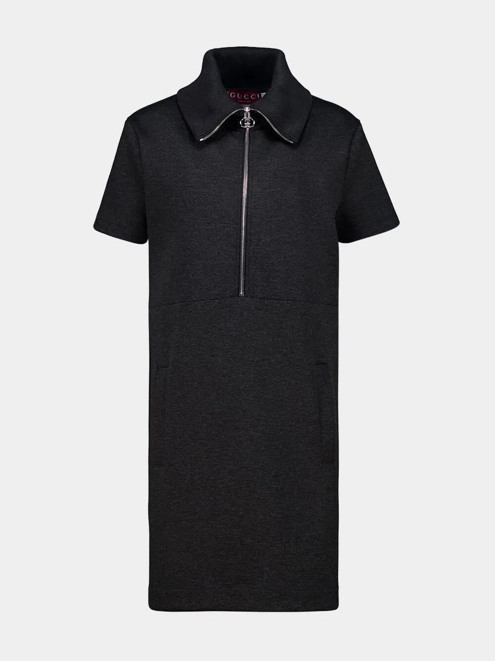 Dark Grey Mini Zip Dress sold by Fashion Clinic