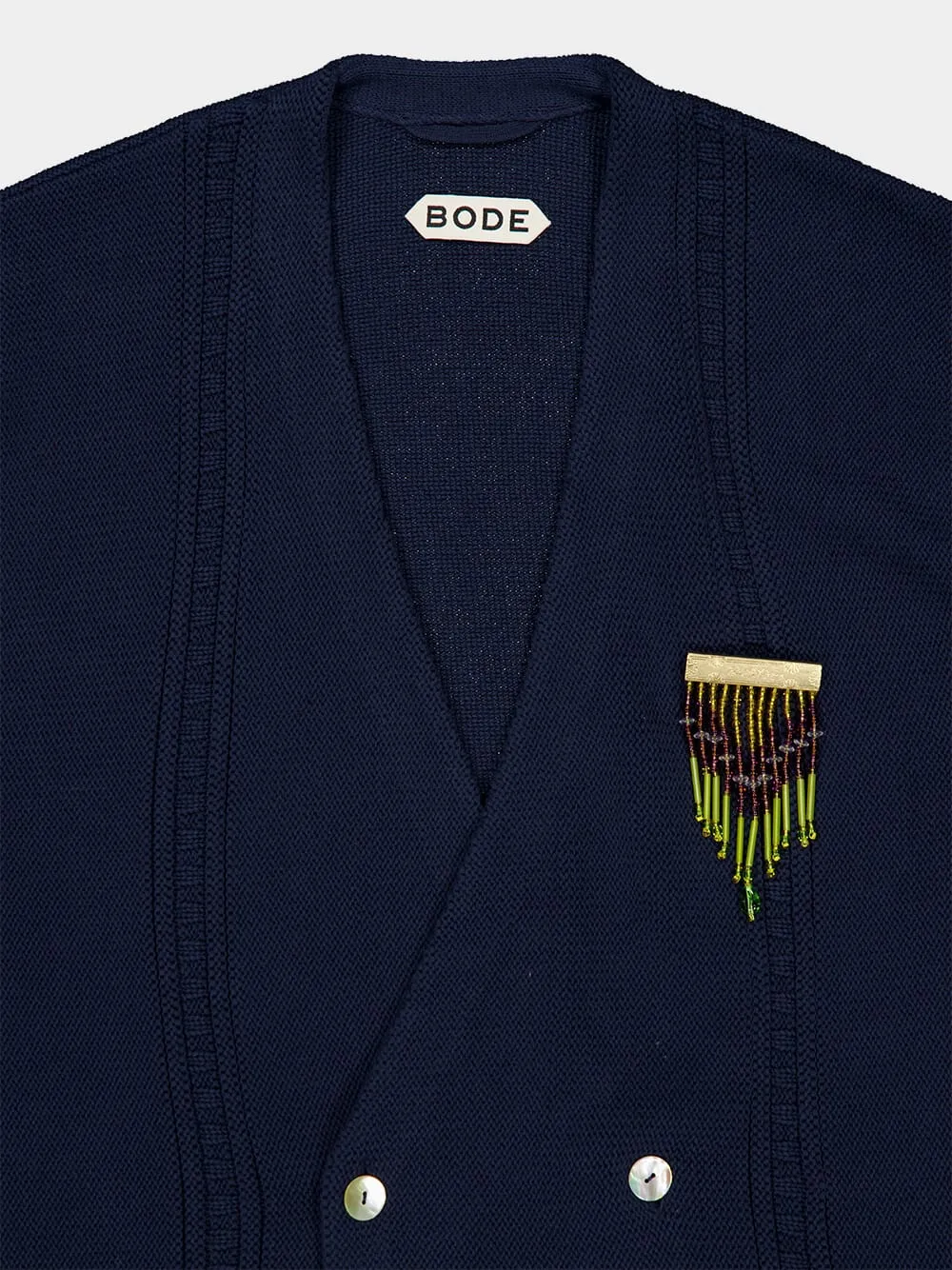 Navy Double-Breasted Cardigan sold by Fashion Clinic product image thumbnail 5
