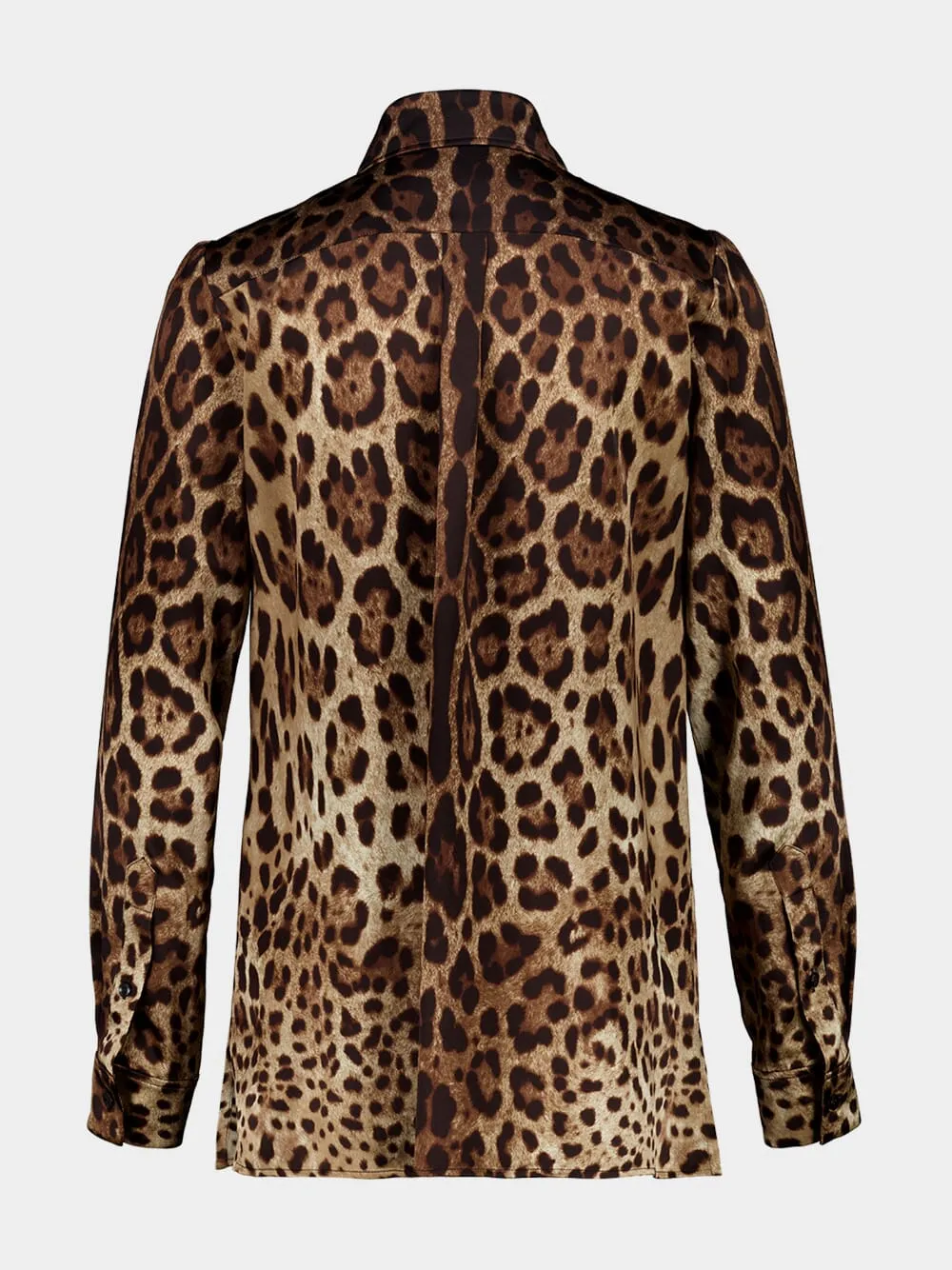 Leopard-Print Silk Satin Shirt sold by Fashion Clinic product image thumbnail 3