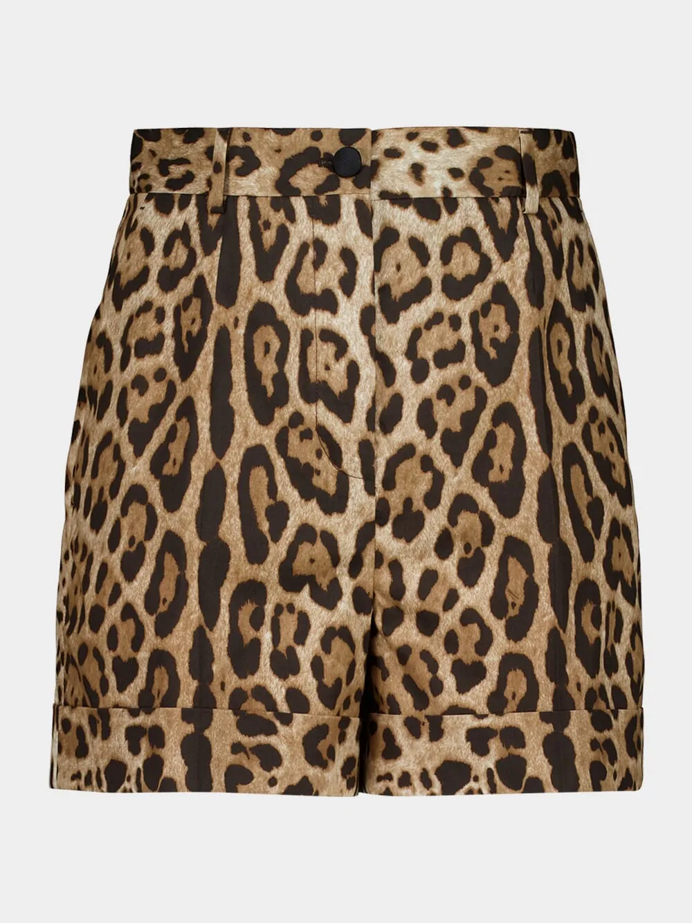 Leopard-Print Cotton Poplin Shorts sold by Fashion Clinic