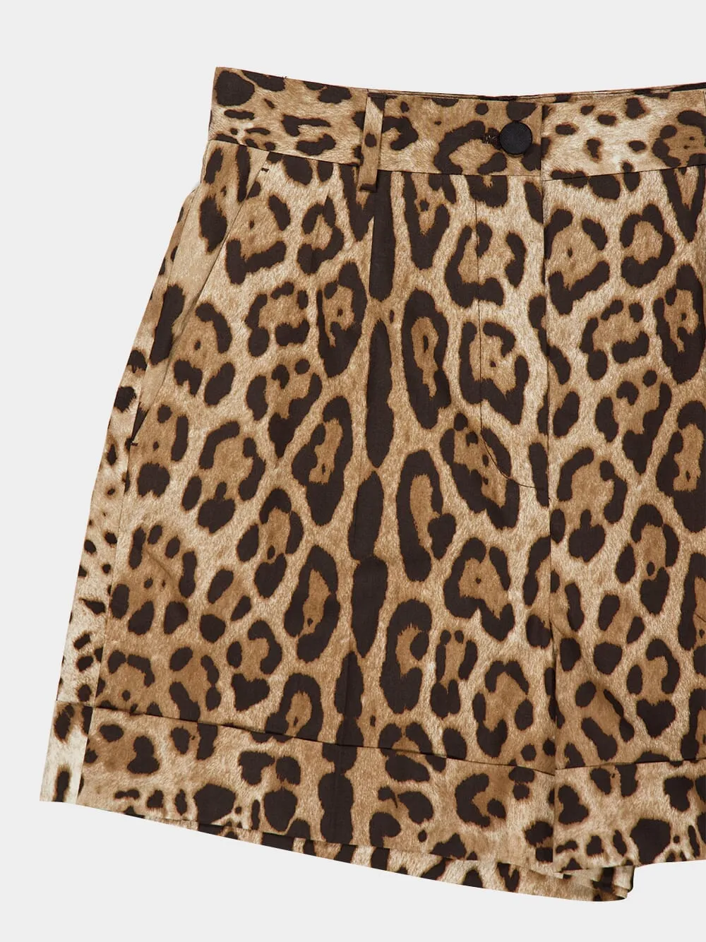 Leopard-Print Cotton Poplin Shorts sold by Fashion Clinic product image thumbnail 5