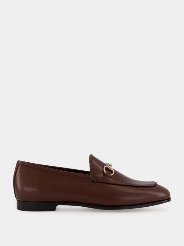 Jordaan Loafer in Dark Brown Leather made by Gucci
