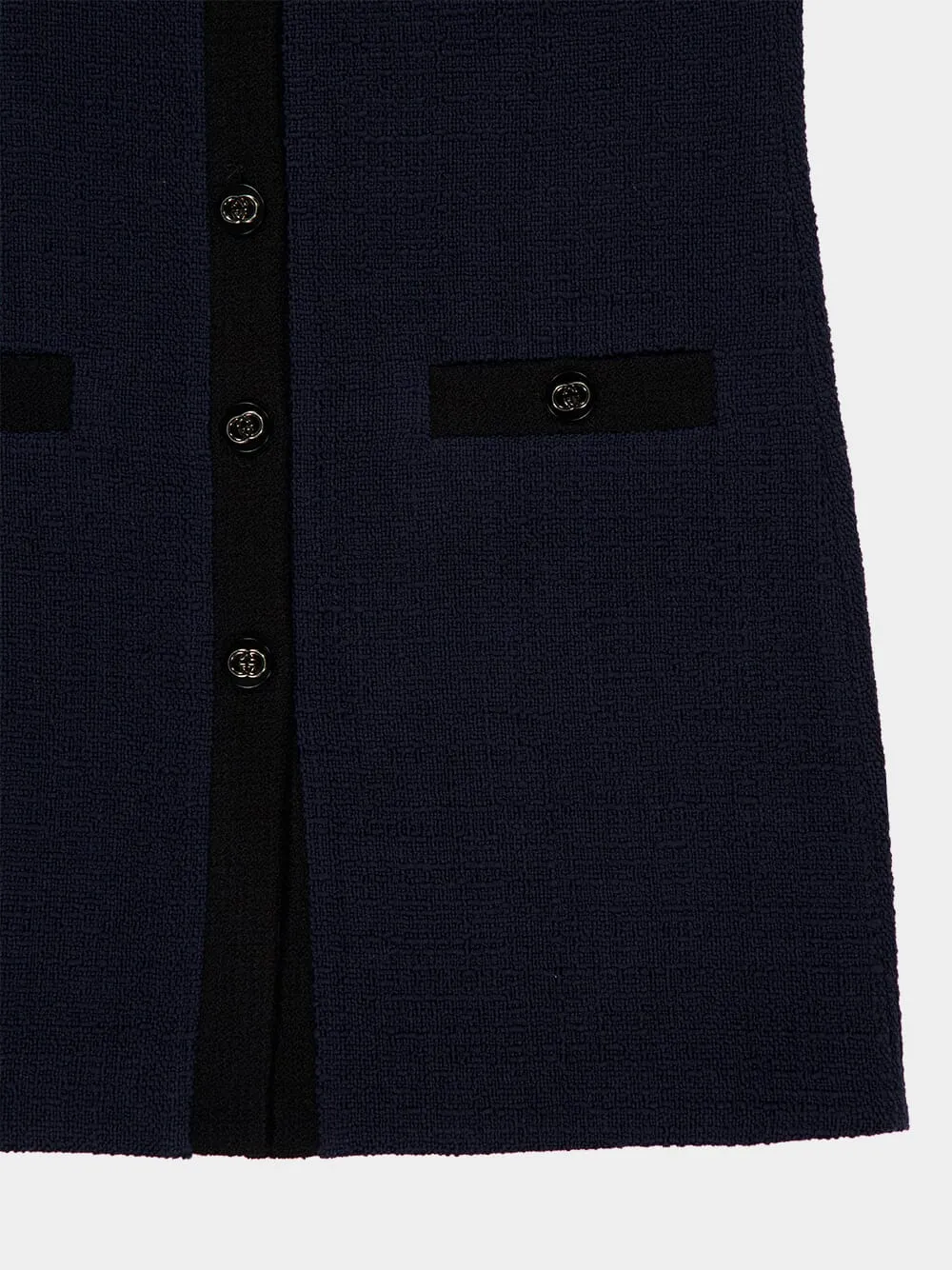 Navy Blue Mini Wool Dress sold by Fashion Clinic product image thumbnail 4