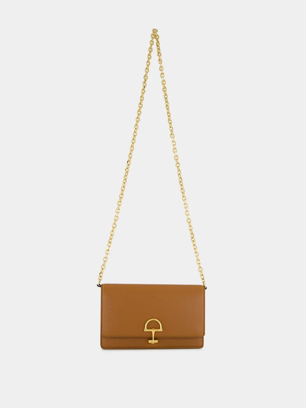 Brown Calfskin Wallet with Removable Chain sold by Fashion Clinic product image thumbnail 2