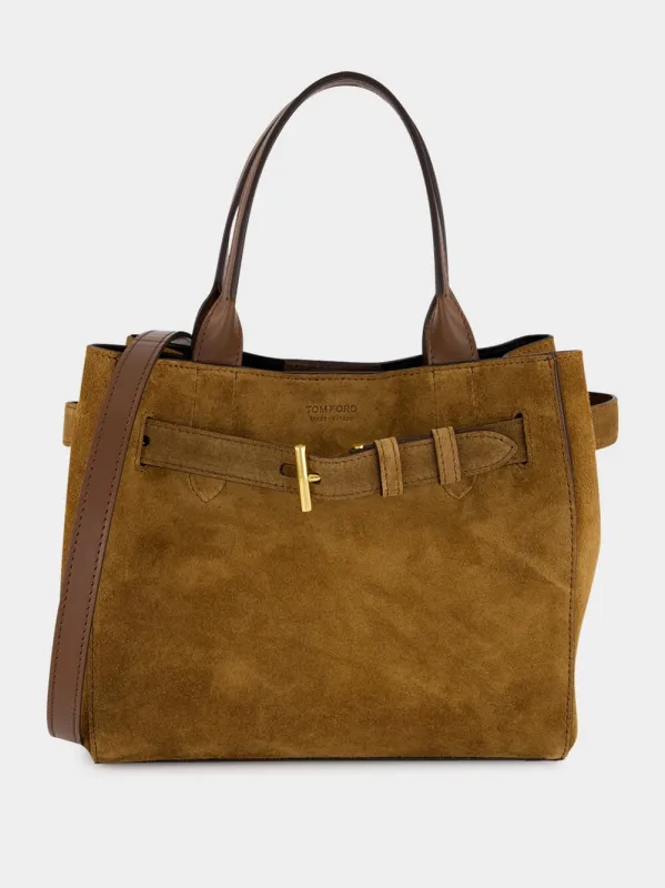 Whisky Audrey Suede Small Tote made by Tom Ford