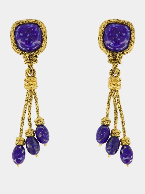 Lapis Lazuli Miki Earrings sold by Fashion Clinic