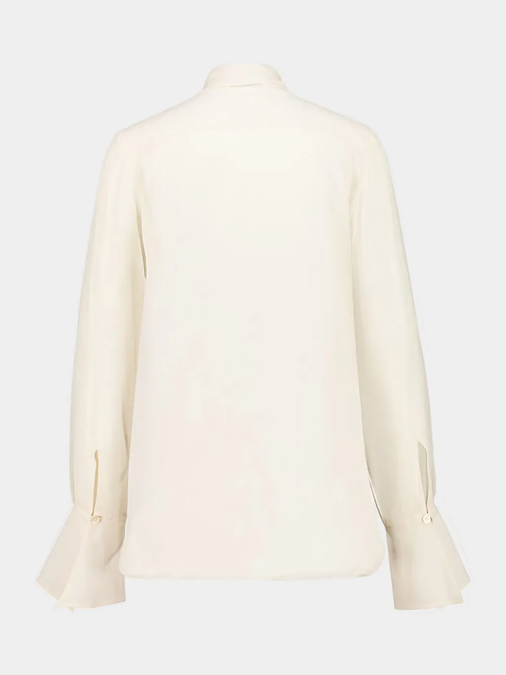 White Satin Lavallière Blouse sold by Fashion Clinic product image thumbnail 3