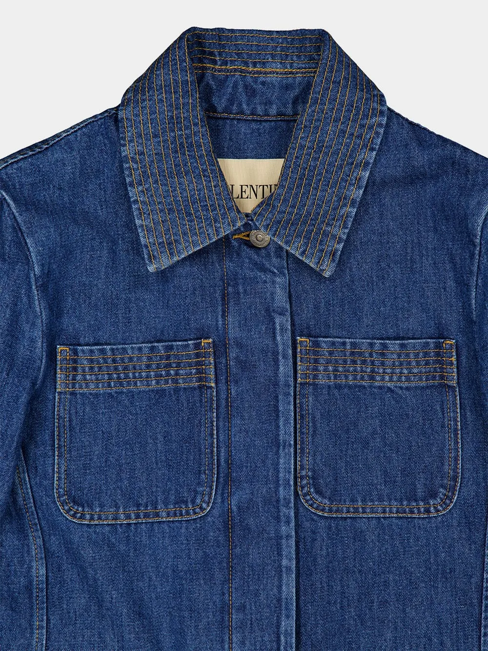 Medium Blue Denim Caban Jacket sold by Fashion Clinic product image thumbnail 3