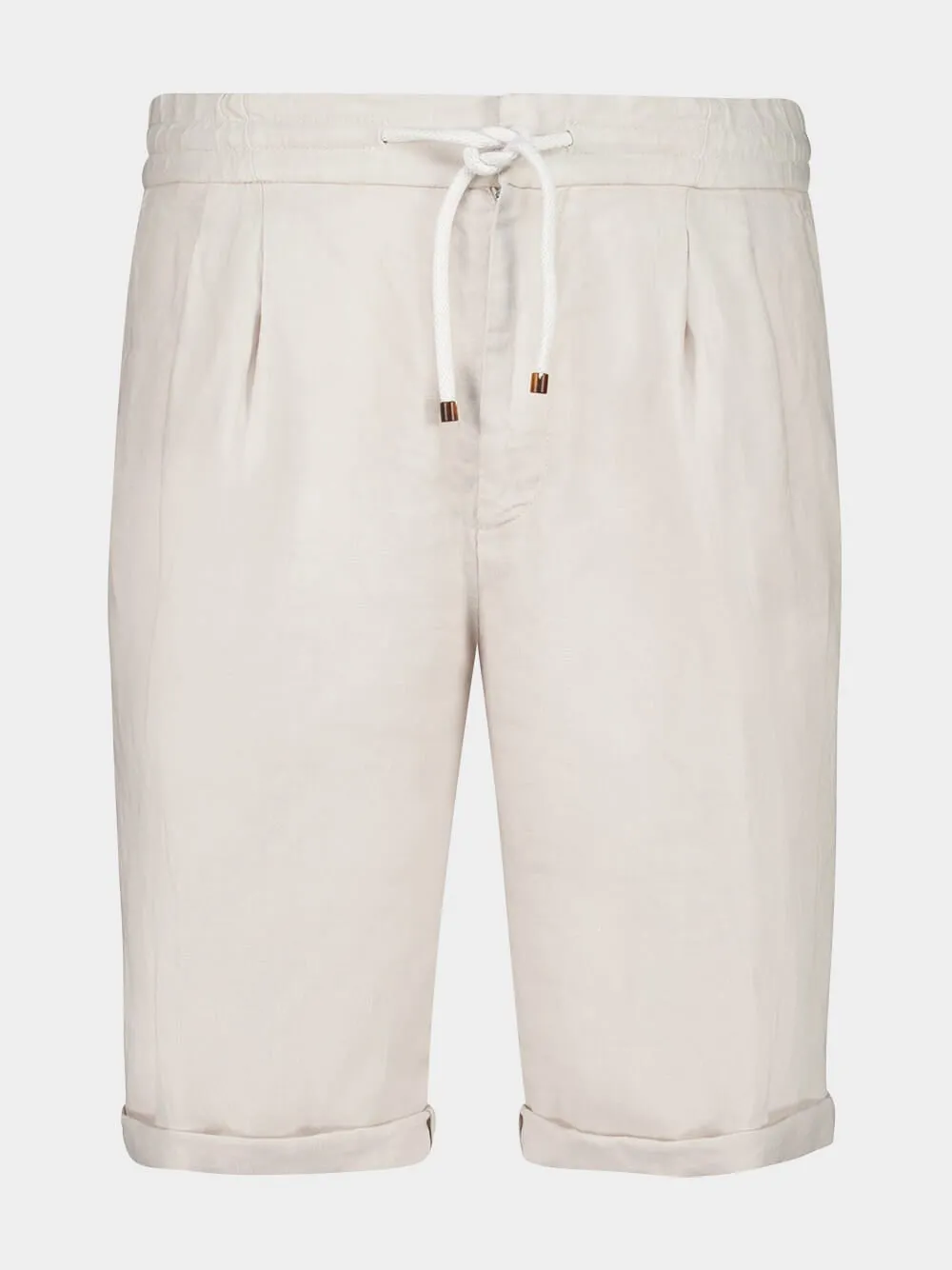 Jute Linen Gabardine Bermuda Shorts sold by Fashion Clinic