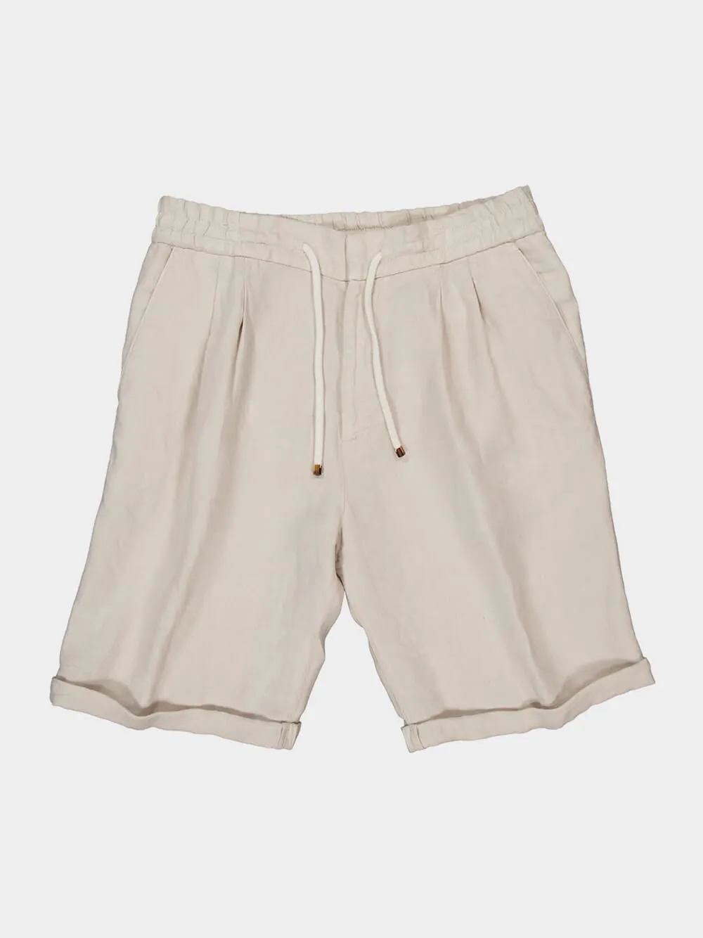 Jute Linen Gabardine Bermuda Shorts sold by Fashion Clinic product image thumbnail 5