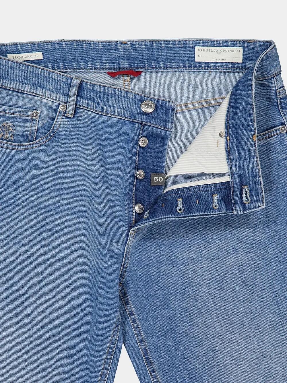 Light Denim Traditional Fit Jeans sold by Fashion Clinic product image thumbnail 4