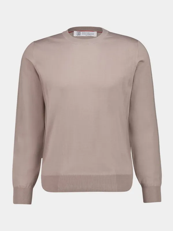 Brown Lightweight Cotton Sweater sold by Fashion Clinic