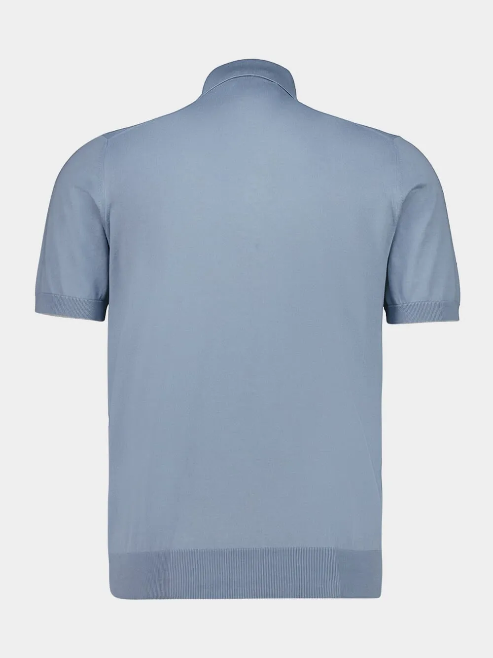Light Blue Cotton Polo Shirt sold by Fashion Clinic product image thumbnail 3