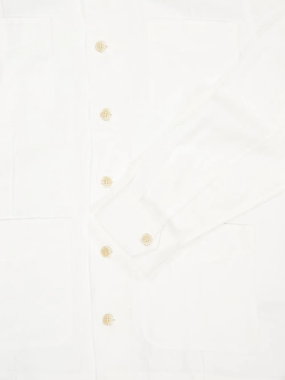 White Long-Sleeve Cotton Shirt sold by Fashion Clinic product image thumbnail 4