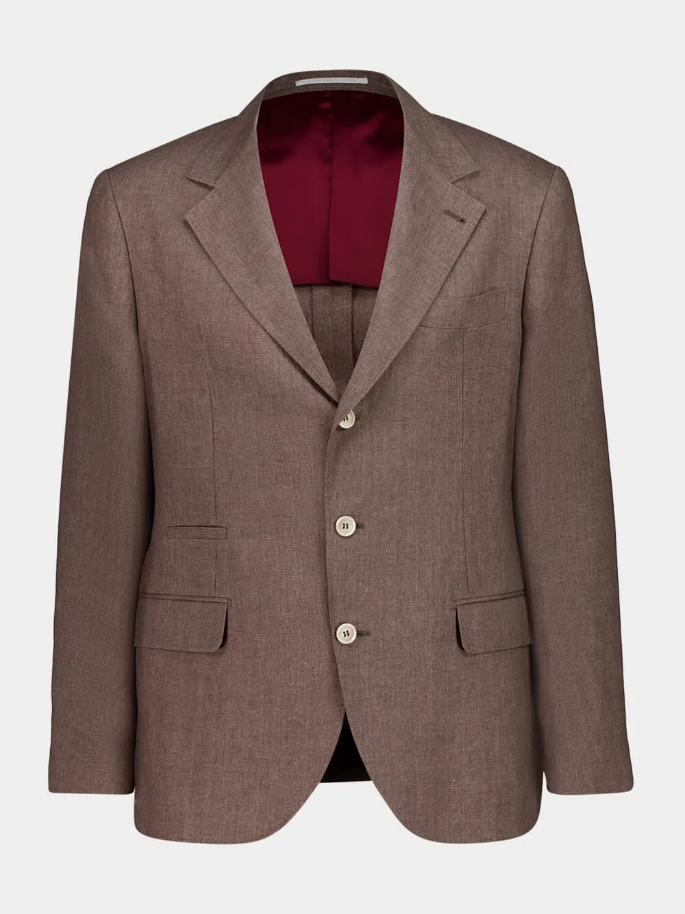 Nut Délavé Linen Deconstructed Blazer sold by Fashion Clinic