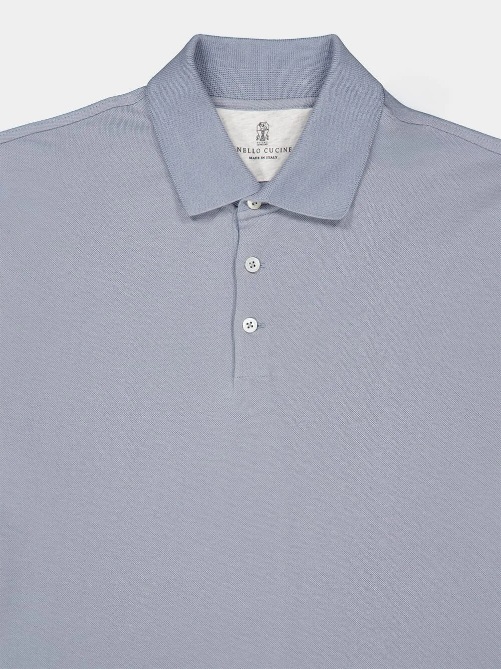 Medium Blue Cotton Polo Shirt sold by Fashion Clinic product image thumbnail 3