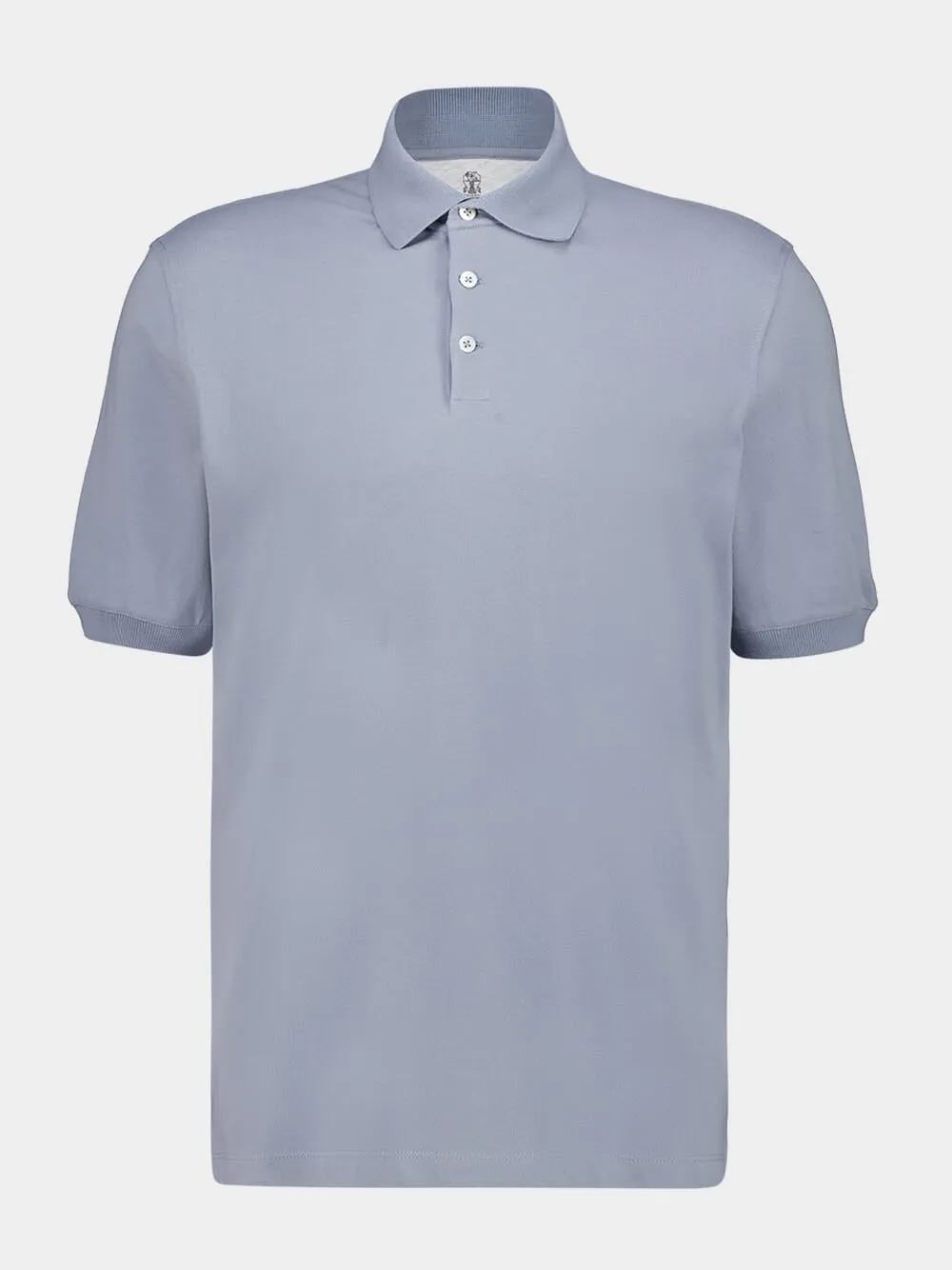Medium Blue Cotton Polo Shirt sold by Fashion Clinic