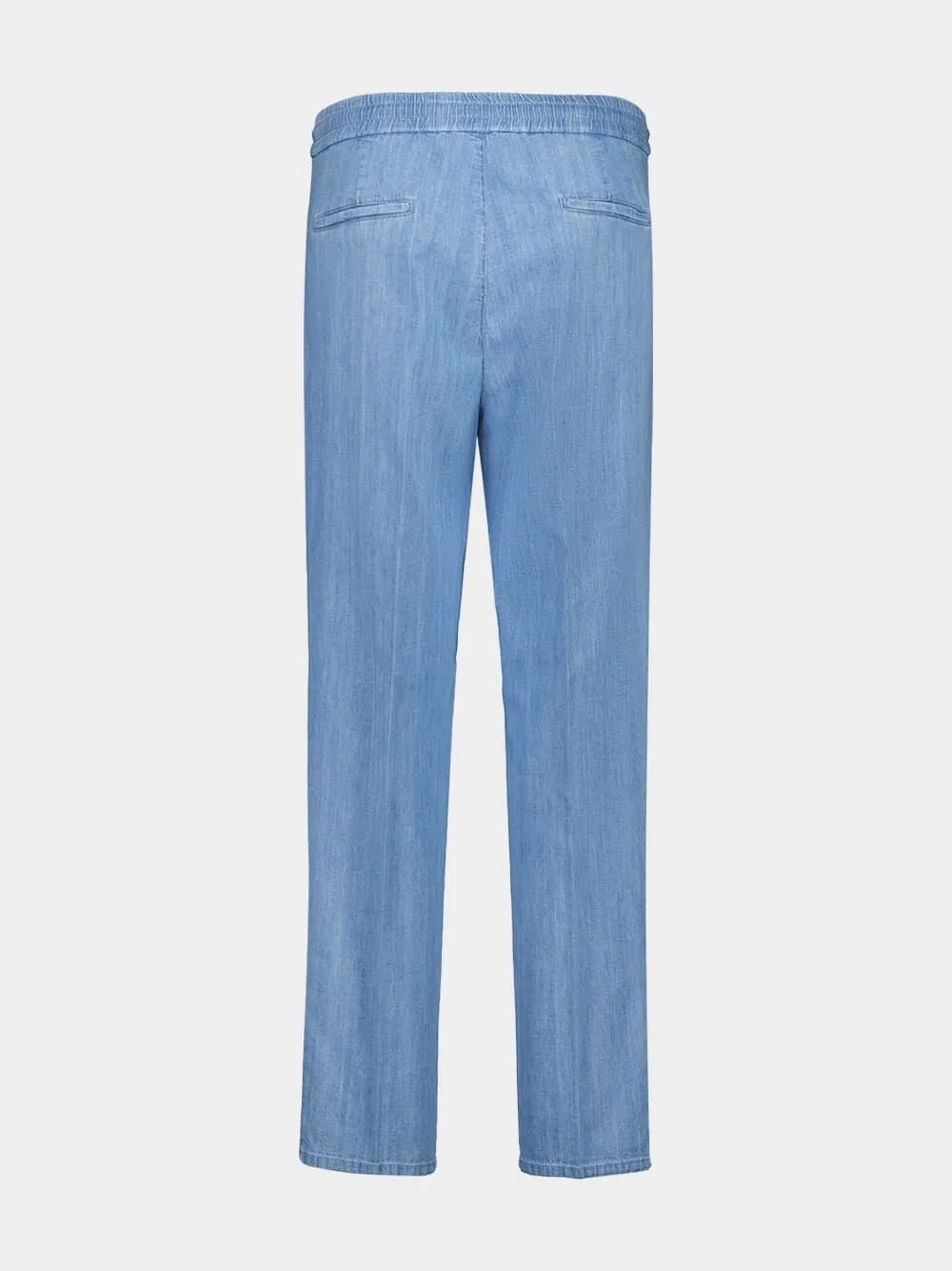 Light Denim Drawstring Trousers sold by Fashion Clinic product image thumbnail 4
