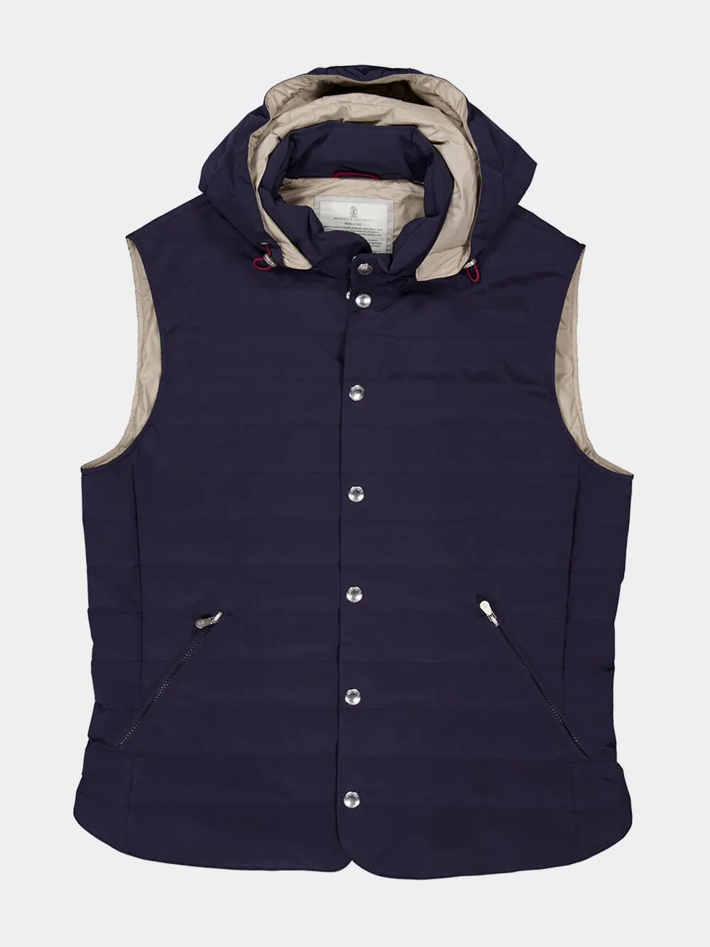 Blue Padded Hooded Vest sold by Fashion Clinic product image thumbnail 5