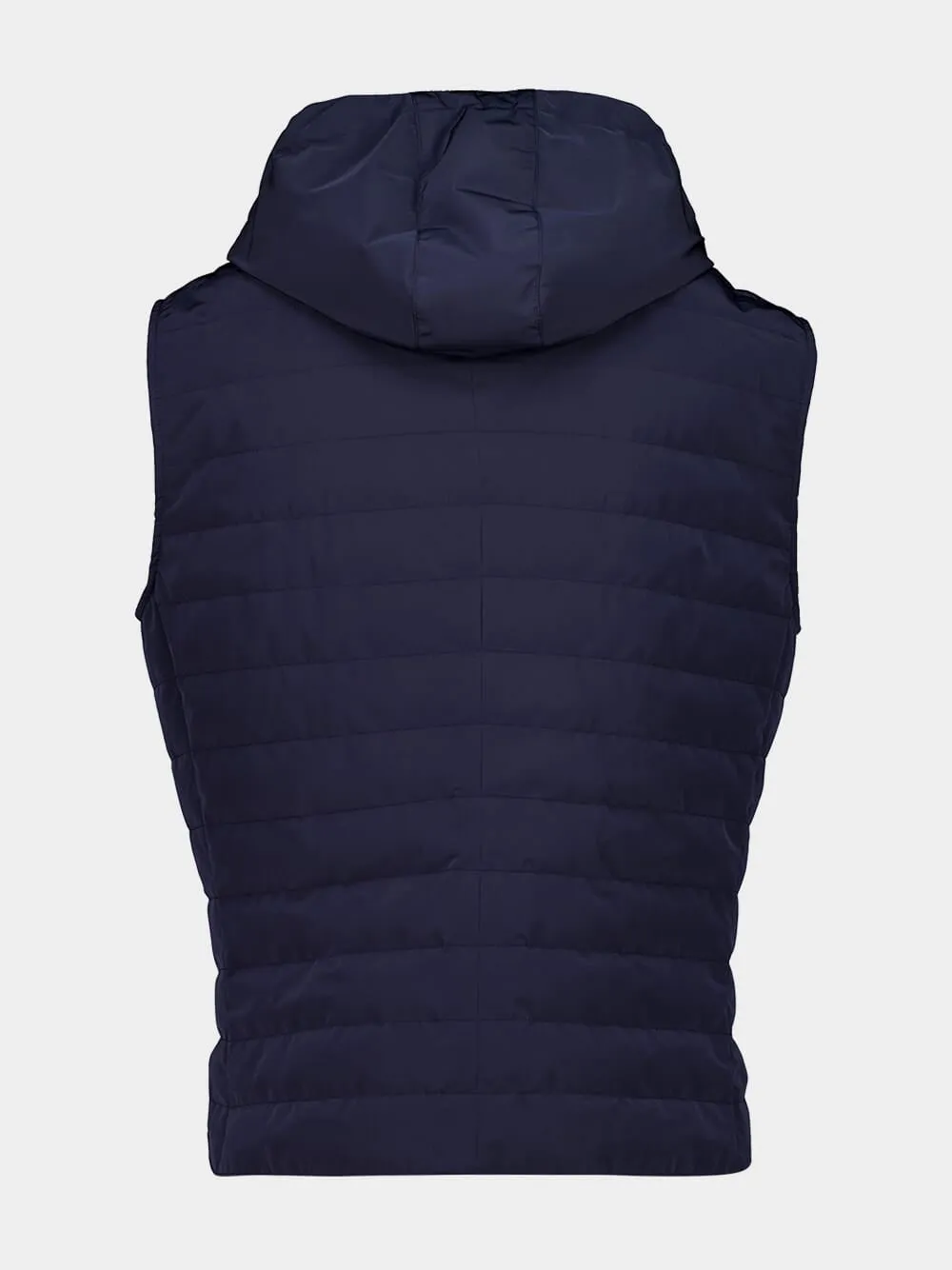 Blue Padded Hooded Vest sold by Fashion Clinic product image thumbnail 2