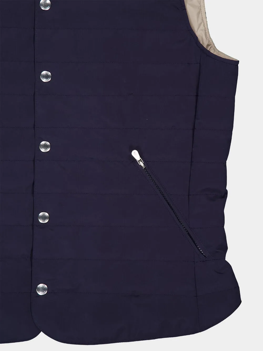 Blue Padded Hooded Vest sold by Fashion Clinic product image thumbnail 4