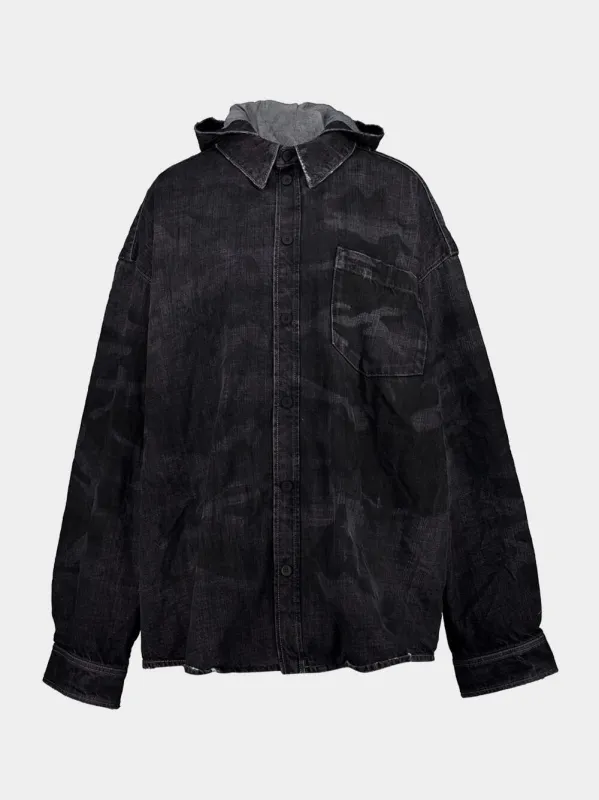 Bluette Long-Sleeve Cotton Shirt Parka made by Balenciaga