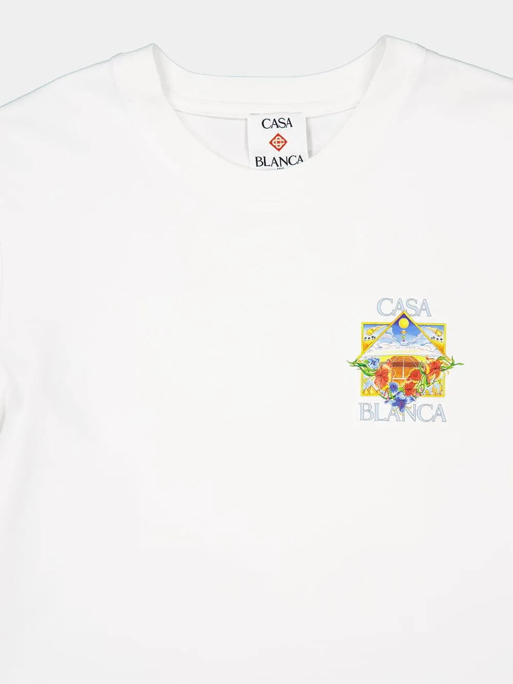 White Flower Court Icon T-Shirt sold by Fashion Clinic product image thumbnail 3