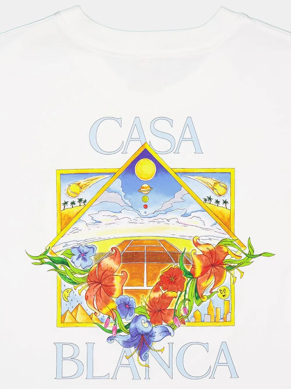 White Flower Court Icon T-Shirt sold by Fashion Clinic product image thumbnail 4