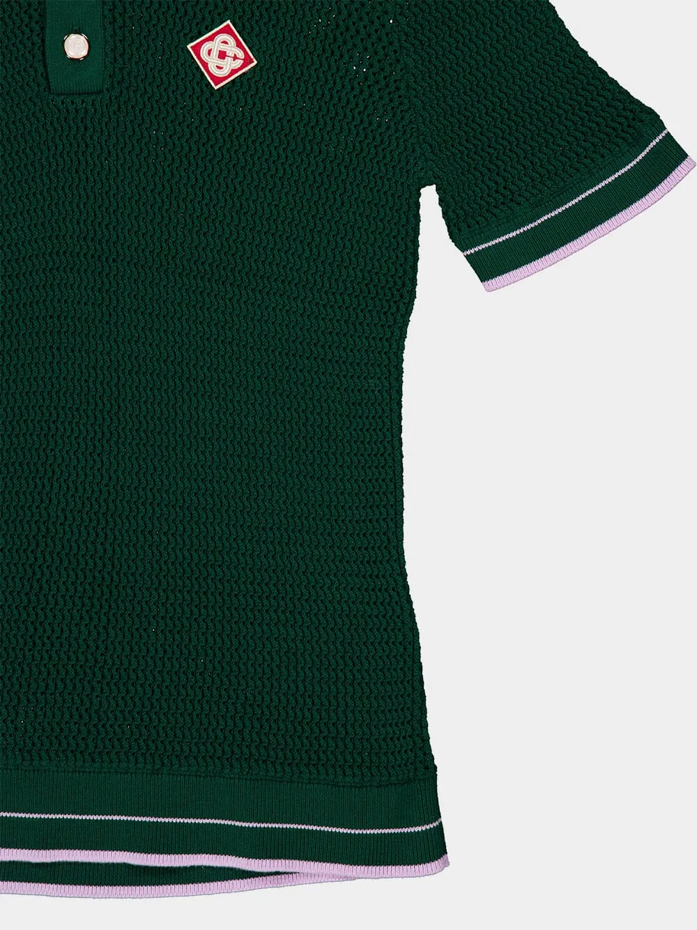 Green Mini Crochet Knit Polo sold by Fashion Clinic product image thumbnail 4