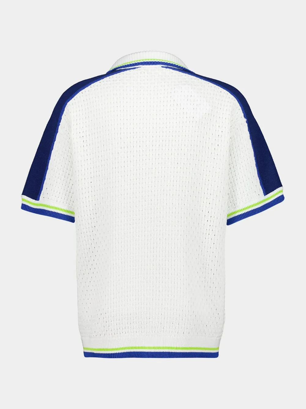 White Crochet Short-Sleeve Shirt sold by Fashion Clinic product image thumbnail 2